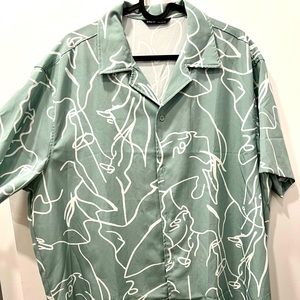 Abstract Art Button Up